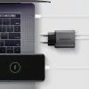 Cargador de pared AXAGON ACU-PQ67D, 67W, USB-C PD3.0 + USB-A QC4+, 2 salidas, pantalla LCD, 100–240V