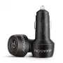 Cargador de coche AXAGON PWC-PQ48, 48 W, USB-C (PD3.0) + USB-A (QC4+), entrada 12–24 V, negro
