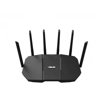 Router de sobremesa ASUS RT-BE90U BE9400 AiMesh — Tri-Band Wi‑Fi 7 (2,4/5/6 GHz), 9400 Mbit/s, 2,5 Gigabit Ethernet, 4× RJ‑45 LAN, USB, negro