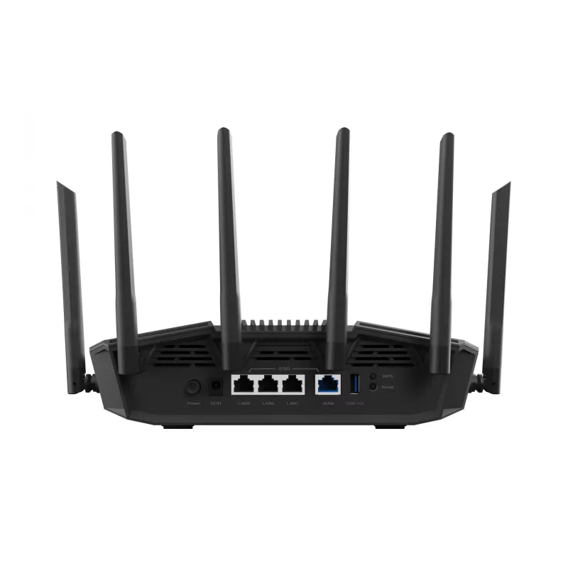 Router de sobremesa ASUS RT-BE90U BE9400 AiMesh — Tri-Band Wi‑Fi 7 (2,4/5/6 GHz), 9400 Mbit/s, 2,5 Gigabit Ethernet, 4× RJ‑45 LAN, USB, negro