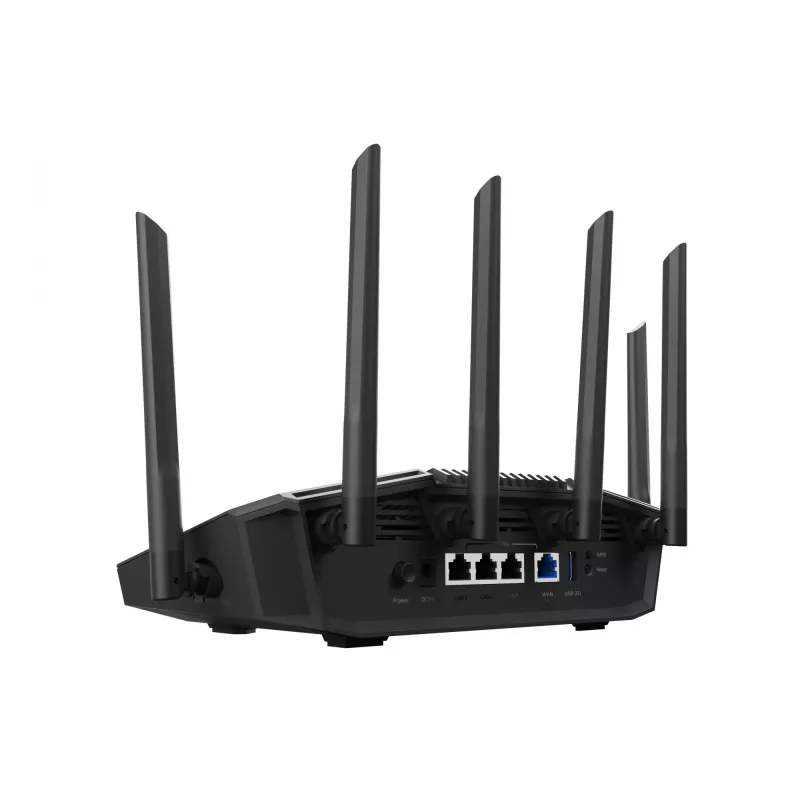 Router de sobremesa ASUS RT-BE90U BE9400 AiMesh — Tri-Band Wi‑Fi 7 (2,4/5/6 GHz), 9400 Mbit/s, 2,5 Gigabit Ethernet, 4× RJ‑45 LAN, USB, negro