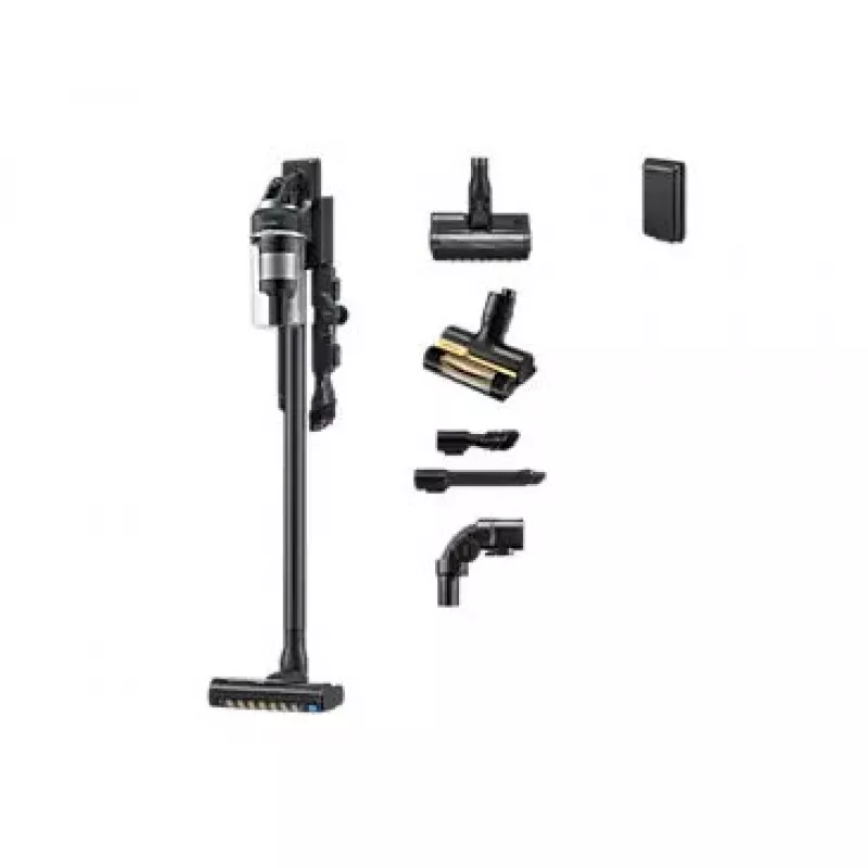 Aspirador de escoba 2 en 1 Samsung VS20C8522TN — batería, motor de 580 W, sin bolsa, filtro UltraFine, multiciclón, negro