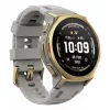 Smartwatch Amazfit T-rex 3 Pro 44 mm, 1,32 inch AMOLED 466×466, 16 GB, 64 MB RAM, GPS, Wi‑Fi, sumergible hasta 45 m, caja dorada, correa de silicona gris