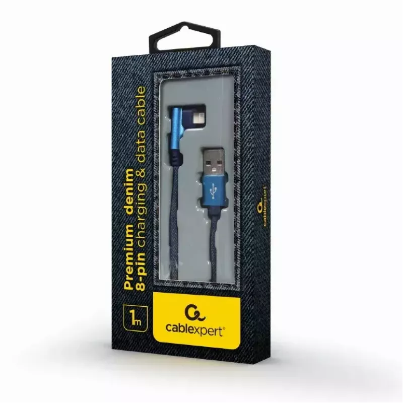 Cable de datos USB 2.0 Gembird CC-USB2J-AMLML-1M-BL — USB A a Micro-USB B/Lightning, 1 m, azul/negro