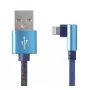 Cable de datos USB 2.0 Gembird CC-USB2J-AMLML-1M-BL — USB A a Micro-USB B/Lightning, 1 m, azul/negro
