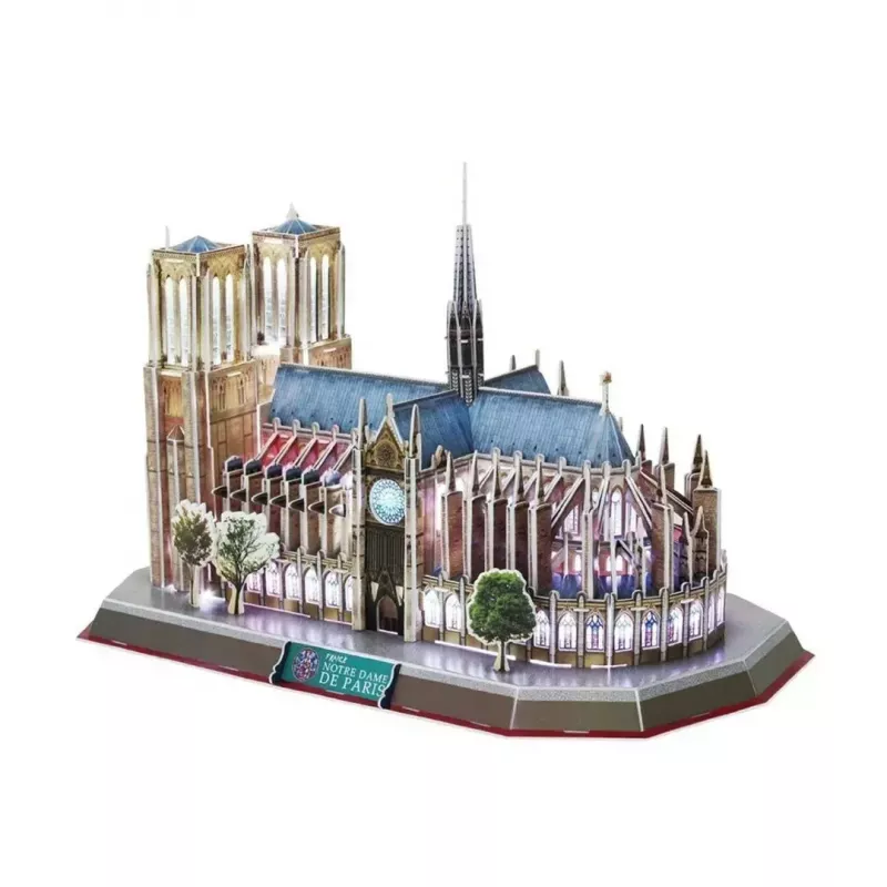 Puzle 3D CubicFun Notre Dame (luz) — modelo DA-20509, edición ligera iluminada