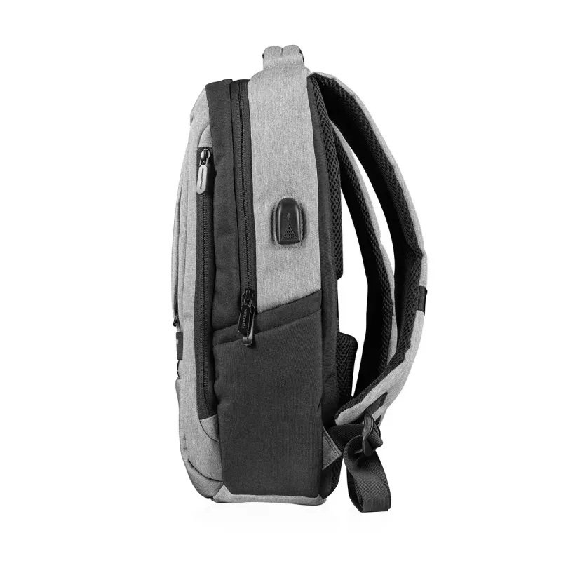 Mochila Modecom SMART 15 negra/gris poliéster 15,6