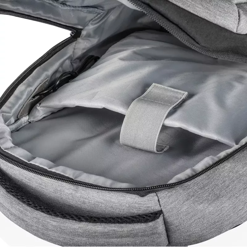 Mochila Modecom SMART 15 negra/gris poliéster 15,6