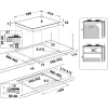 Whirlpool AKT 625/WH negro, blanco integrable 60 cm gas 4 zona(s)