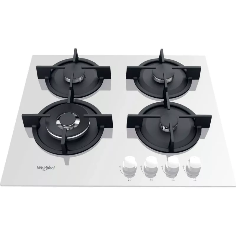 Whirlpool AKT 625/WH negro, blanco integrable 60 cm gas 4 zona(s)