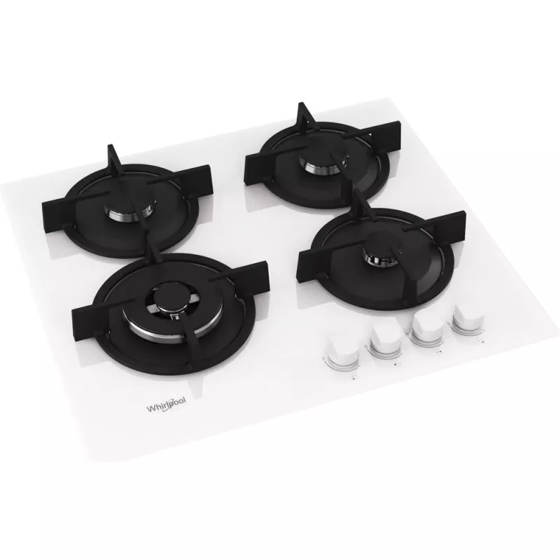 Whirlpool AKT 625/WH negro, blanco integrable 60 cm gas 4 zona(s)