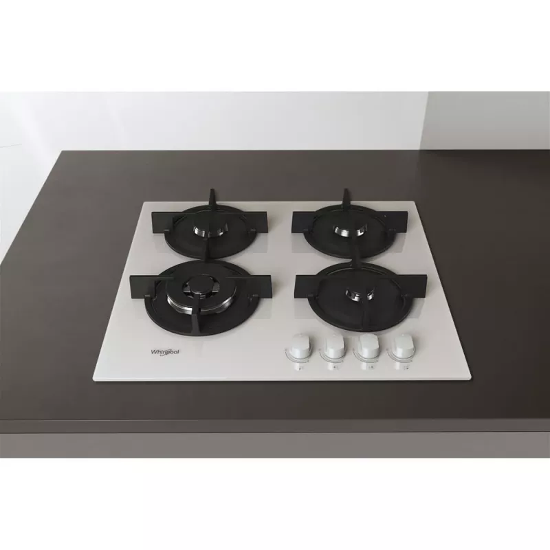Whirlpool AKT 625/WH negro, blanco integrable 60 cm gas 4 zona(s)