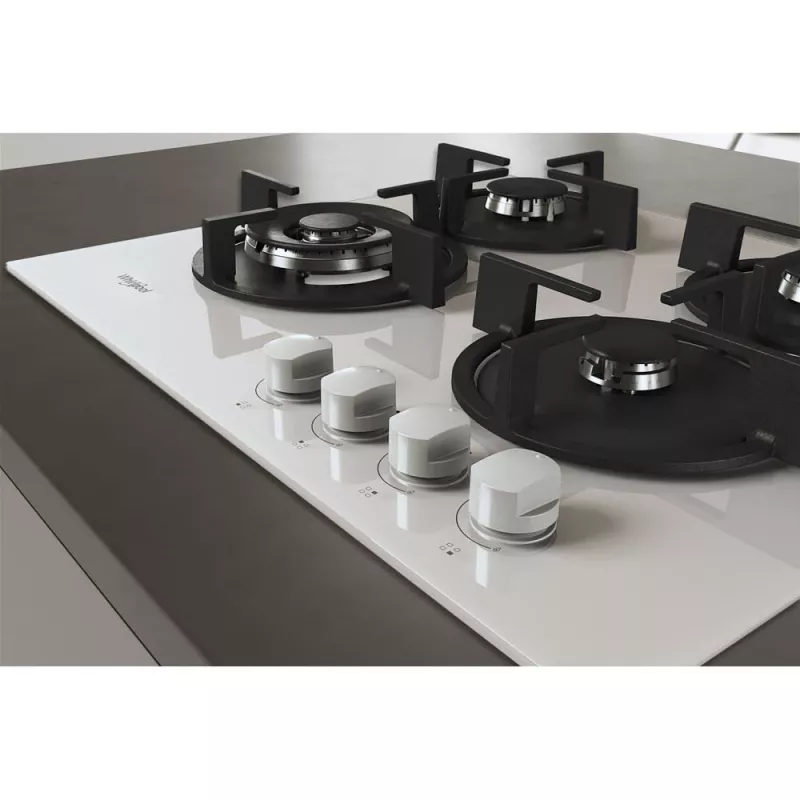 Whirlpool AKT 625/WH negro, blanco integrable 60 cm gas 4 zona(s)