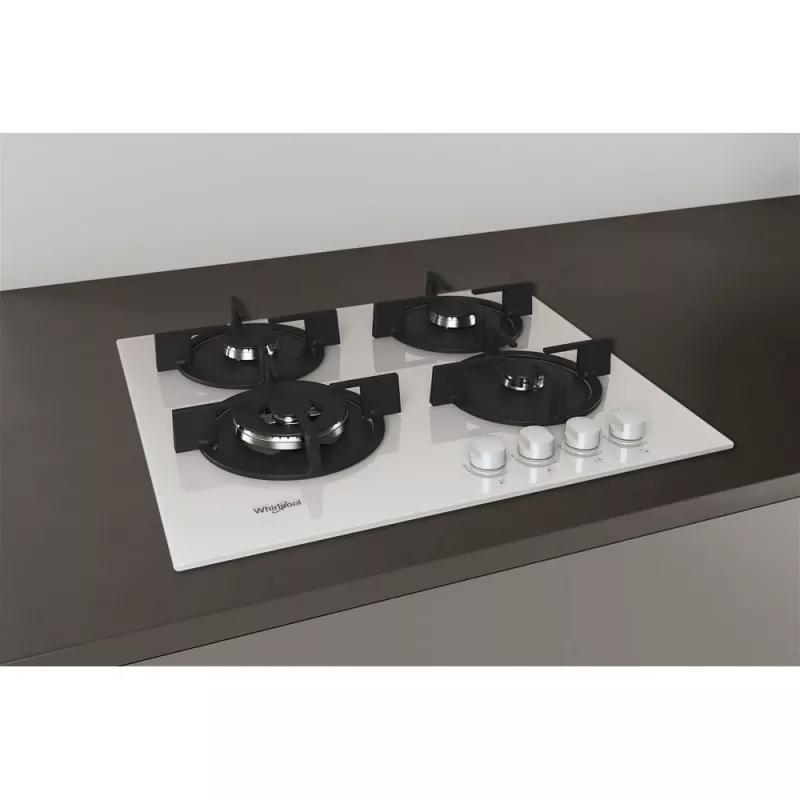 Whirlpool AKT 625/WH negro, blanco integrable 60 cm gas 4 zona(s)