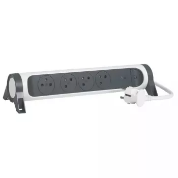 Unidad de distribución de corriente Legrand 0 494 15 4 tomas AC gris blanco