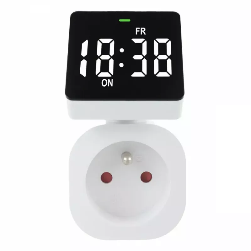 Temporizador digital GreenBlue GB610E, carga máx. 16A, IP20, ciclos de encendido/apagado programables