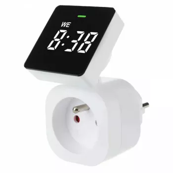 Temporizador digital GreenBlue GB610E, carga máx. 16A, IP20, ciclos de encendido/apagado programables