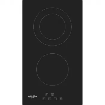 Placa vitrocerámica Whirlpool WRD 6030 B negra integrable 30 cm 2 zona(s)