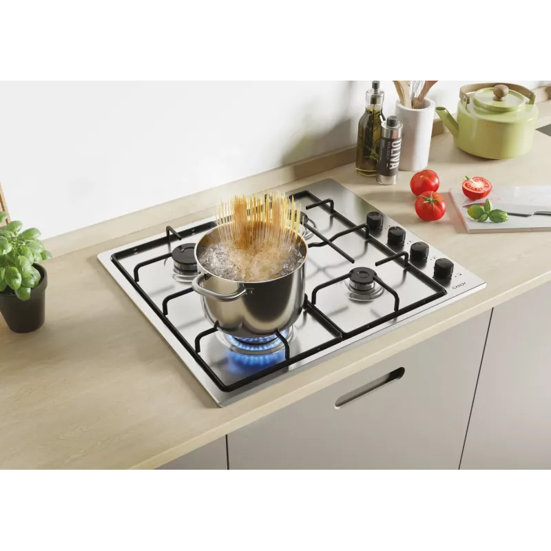 Placa gas Candy Smart CHW6LBX/4U acero inoxidable integrable 60 cm 4 zona(s)