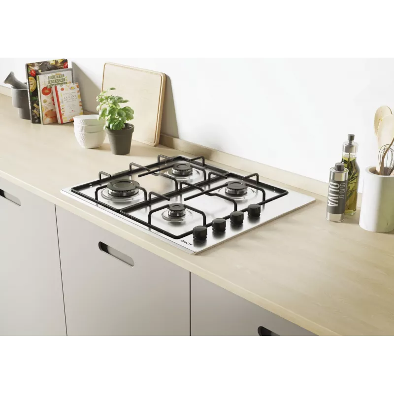 Placa gas Candy Smart CHW6LBX/4U acero inoxidable integrable 60 cm 4 zona(s)