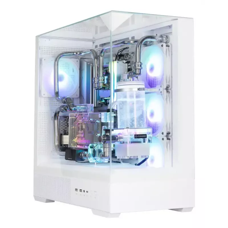 Caja de PC Zalman P40 Prism Plus Midi Tower blanca