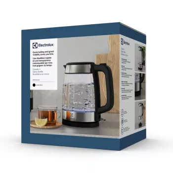 Hervidor eléctrico Electrolux E4GK1-4GB 1,7 L 2200 W negro, acero inoxidable, transparente