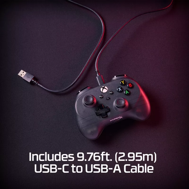 HyperX Clutch Tanto Mini WD Mando gaming, joystick, Xbox, Xbox One, con cable, USB, negro, 2,95 m