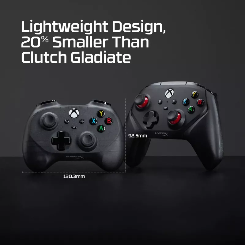 HyperX Clutch Tanto Mini WD Mando gaming, joystick, Xbox, Xbox One, con cable, USB, negro, 2,95 m