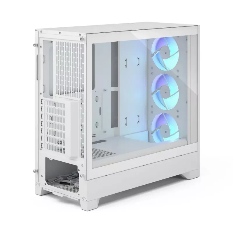 Caja para PC Fractal Design Pop 2 Air blanco TG RGB Midi Tower – ATX/Micro-ATX/Mini-ITX, cristal templado, 3 ventiladores frontales de 120 mm