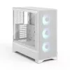 Caja para PC Fractal Design Pop 2 Air blanco TG RGB Midi Tower – ATX/Micro-ATX/Mini-ITX, cristal templado, 3 ventiladores frontales de 120 mm