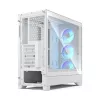 Caja para PC Fractal Design Pop 2 Air blanco TG RGB Midi Tower – ATX/Micro-ATX/Mini-ITX, cristal templado, 3 ventiladores frontales de 120 mm