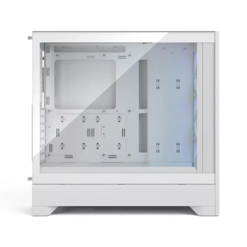 Caja para PC Fractal Design Pop 2 Air blanco TG RGB Midi Tower – ATX/Micro-ATX/Mini-ITX, cristal templado, 3 ventiladores frontales de 120 mm