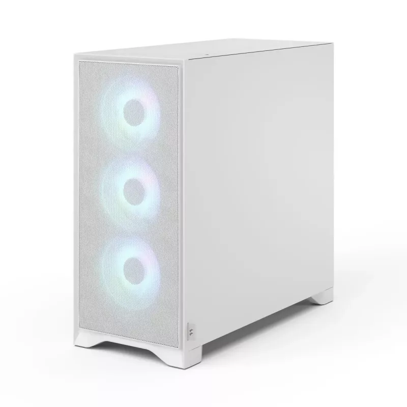Caja para PC Fractal Design Pop 2 Air blanco TG RGB Midi Tower – ATX/Micro-ATX/Mini-ITX, cristal templado, 3 ventiladores frontales de 120 mm