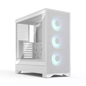 Caja para PC Fractal Design Pop 2 Air blanco TG RGB Midi Tower – ATX/Micro-ATX/Mini-ITX, cristal templado, 3 ventiladores frontales de 120 mm