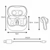 Auriculares inalámbricos in-ear Audiocore AC591 PRO — ANC híbrido, ENC, 6 micrófonos, carga USB‑C, hasta 9 h de reproducción, compatible con Tuya, negro