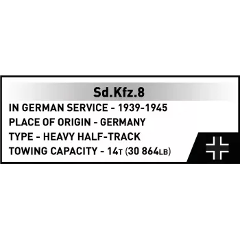 Cobi Blocks Sd.Kfz.8 con 8,8 cm Flak 36 set de construcción, 975 piezas
