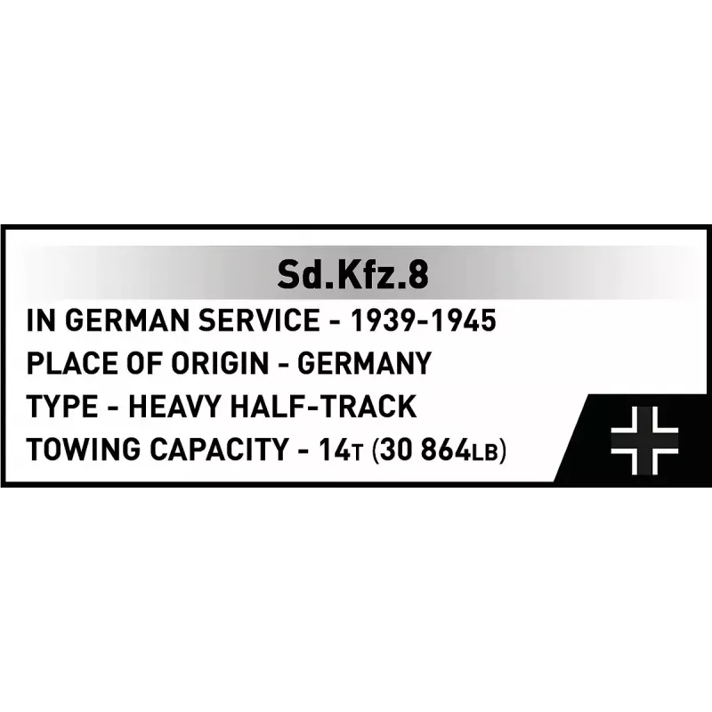 Cobi Blocks Sd.Kfz.8 con 8,8 cm Flak 36 set de construcción, 975 piezas