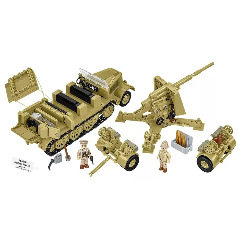 Cobi Blocks Sd.Kfz.8 con 8,8 cm Flak 36 set de construcción, 975 piezas