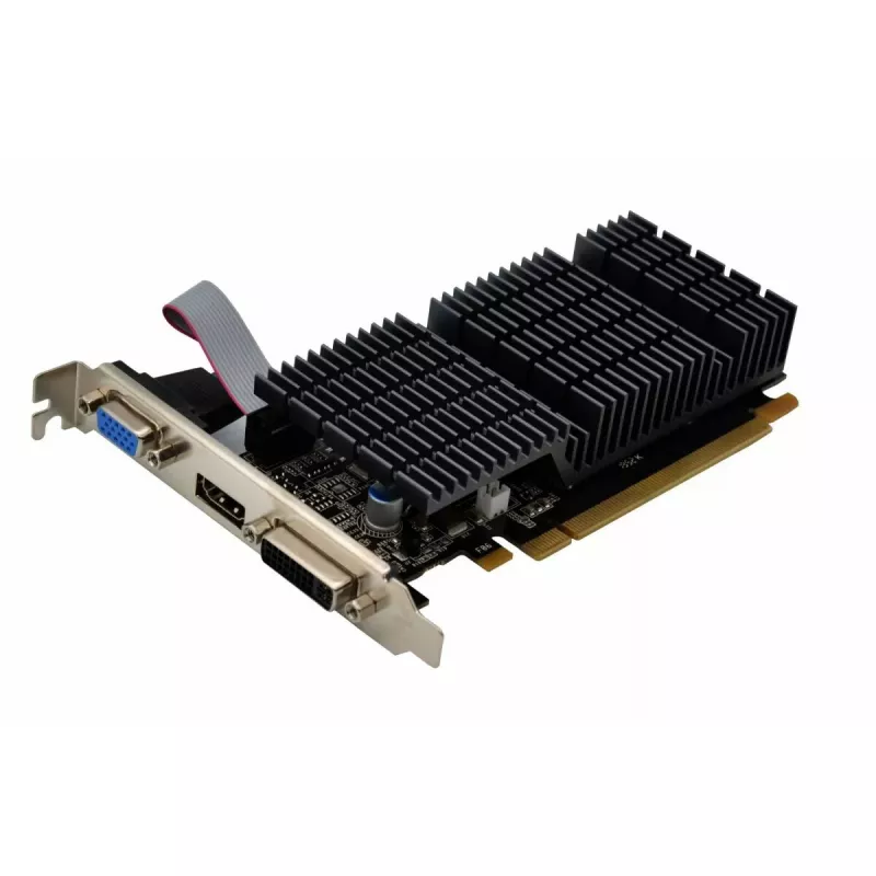 Tarjeta gráfica AFOX Radeon HD 6450 2 GB DDR3 64 bits DVI HDMI VGA low profile pasiva AF6450-2048D3L9-V2