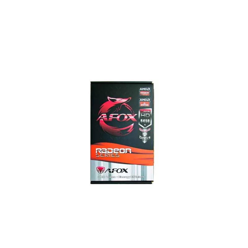 Tarjeta gráfica AFOX Radeon HD 6450 2 GB DDR3 64 bits DVI HDMI VGA low profile pasiva AF6450-2048D3L9-V2