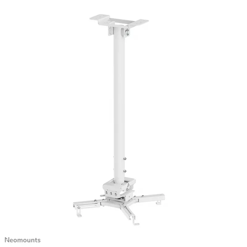 Soporte de techo para proyector Neomounts CL25-550WH1 – H 74,5-114,5 cm – Easy-Install – totalmente móvil