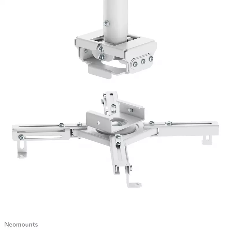 Soporte de techo para proyector Neomounts CL25-550WH1 – H 74,5-114,5 cm – Easy-Install – totalmente móvil