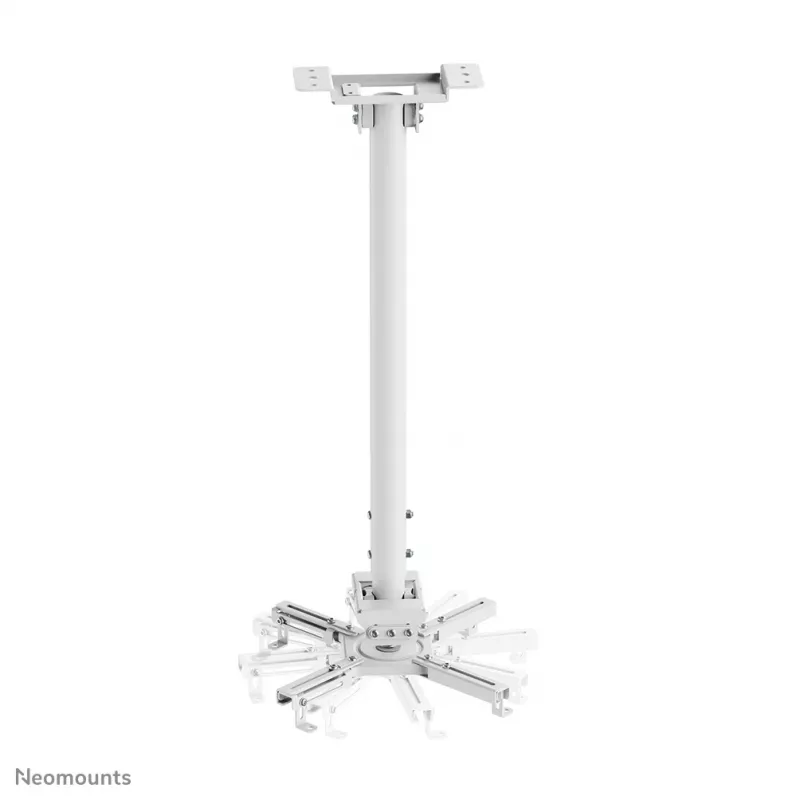 Soporte de techo para proyector Neomounts CL25-550WH1 – H 74,5-114,5 cm – Easy-Install – totalmente móvil