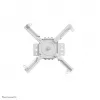 Soporte de techo para proyector Neomounts CL25-550WH1 – H 74,5-114,5 cm – Easy-Install – totalmente móvil