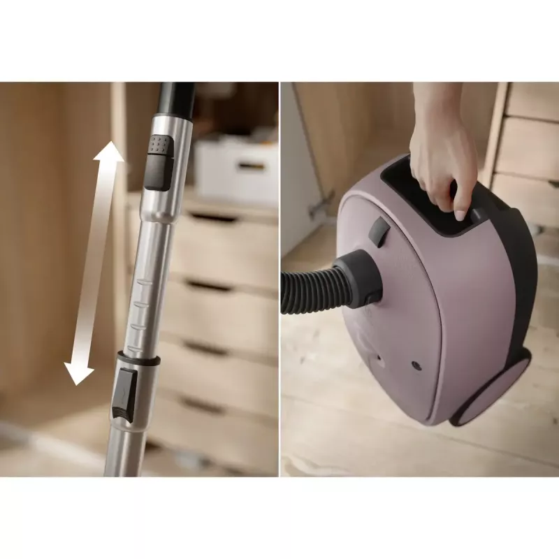Aspirador de suelo Electrolux EB61CWPTD — 850 W, 3,5 L bolsa, limpieza en seco, rosa