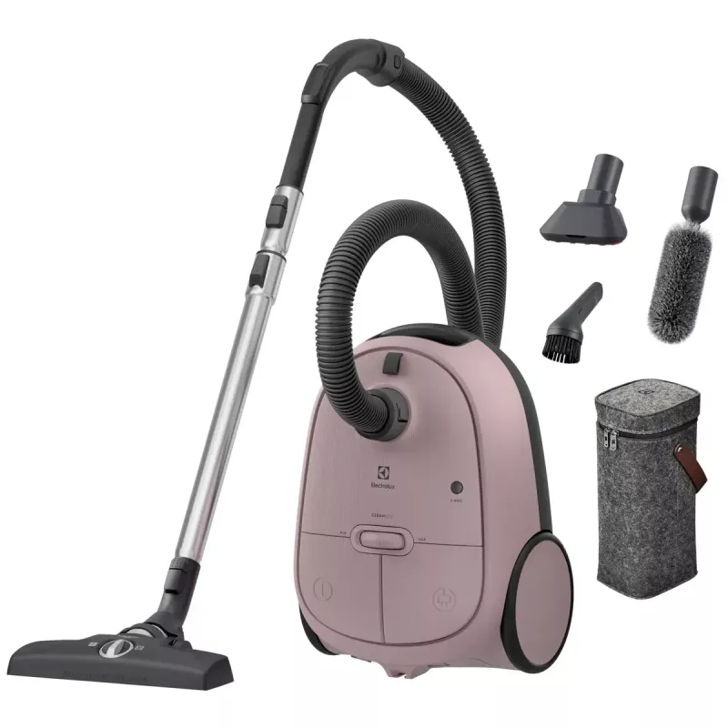 Aspirador de suelo Electrolux EB61CWPTD — 850 W, 3,5 L bolsa, limpieza en seco, rosa
