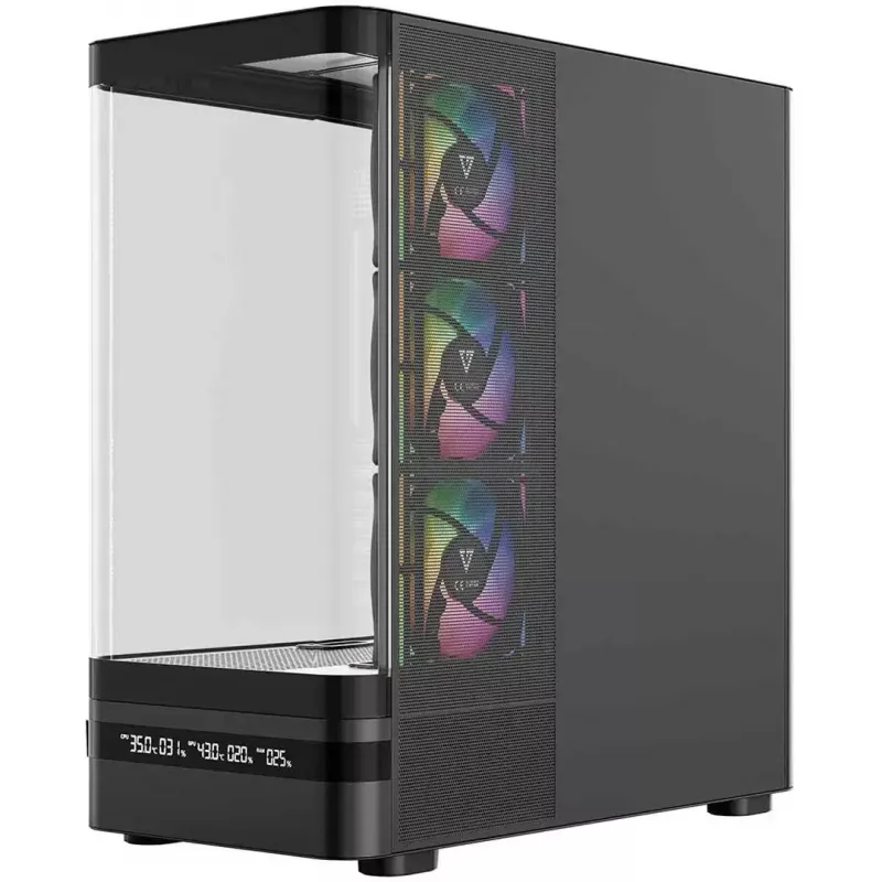 Caja de ordenador MODECOM VOLCANO AQ200 ARGB MIDI negra