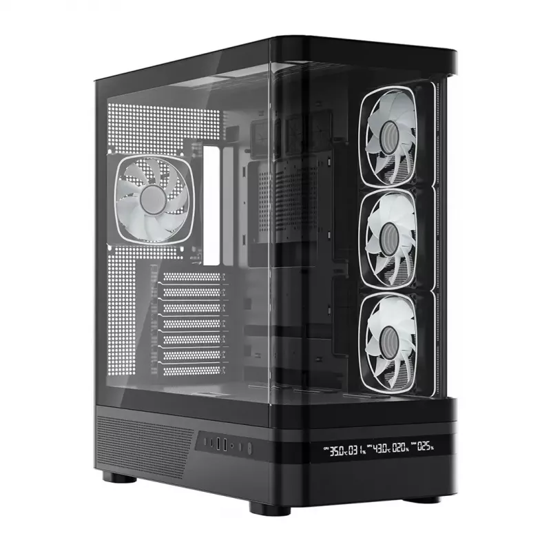 Caja de ordenador MODECOM VOLCANO AQ200 ARGB MIDI negra