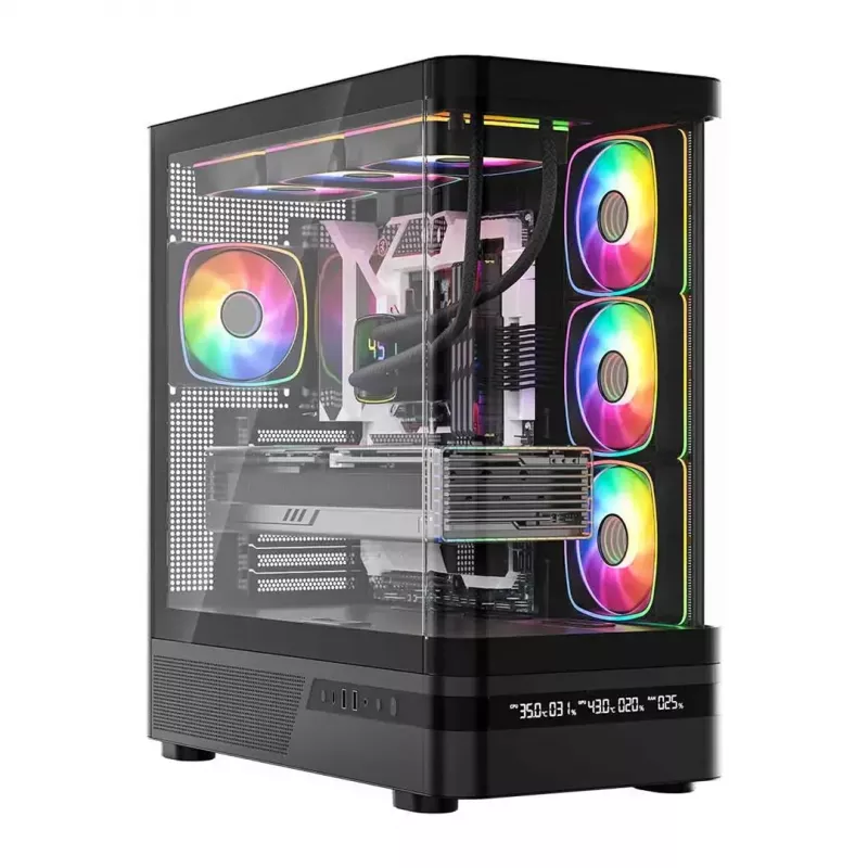 Caja de ordenador MODECOM VOLCANO AQ200 ARGB MIDI negra