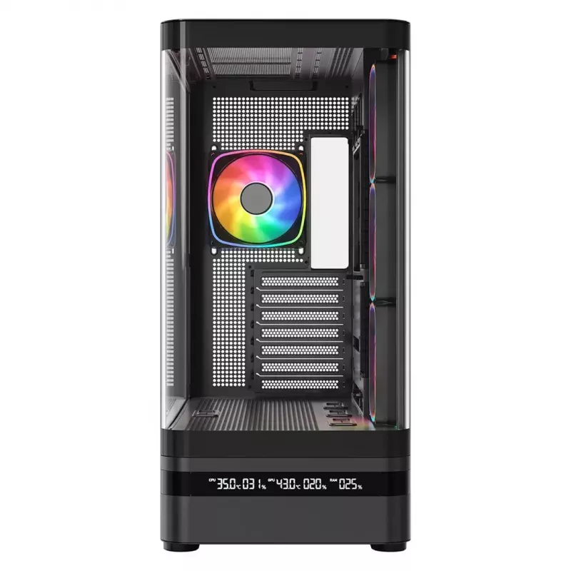 Caja de ordenador MODECOM VOLCANO AQ200 ARGB MIDI negra